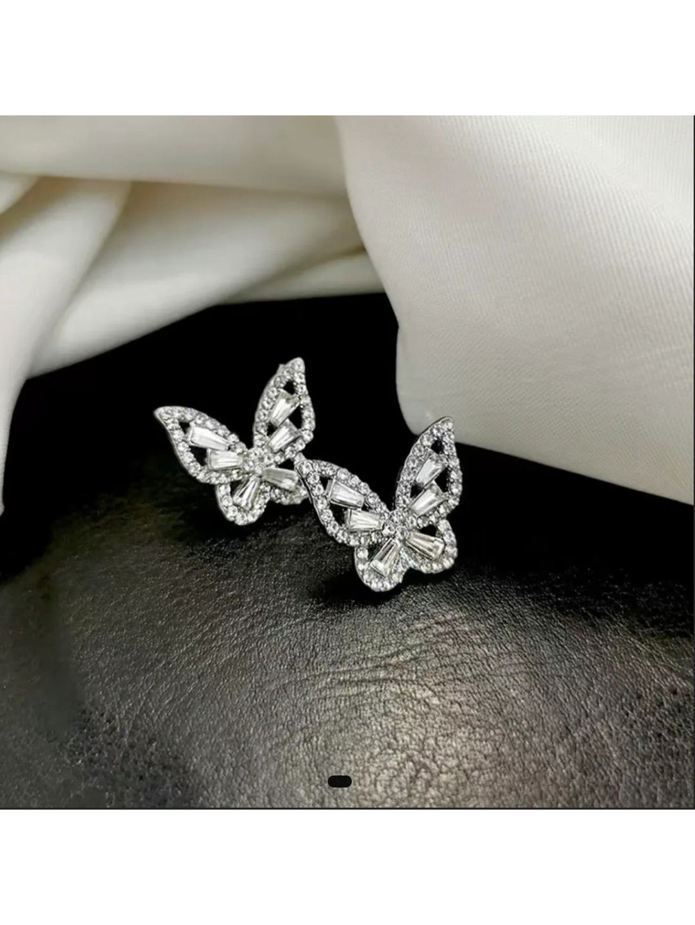 Fly High Butterfly-Silver Earrings